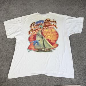 Vintage Caribbean Soul Shirt Mens 2XL White 1998 Changes In Latitudes Sailboat